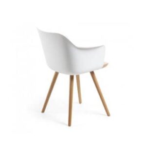 Minimal Wooden White Home Chair